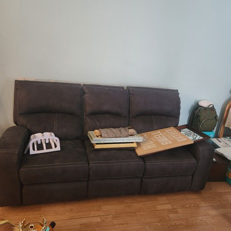 Dark Gray Recliner Couch