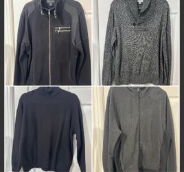 Men's Sweaters and Zip Jackets Bundle – Lot of 5