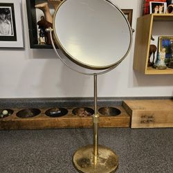 Vintage Midcentury Tall Department Store 2-sided Vanity Mirror