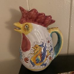 Ceramic Rooster Pitcher