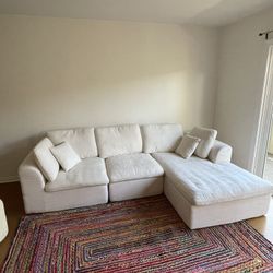 Brand New 110” Boneless Sectional L-shape Cloud Sofa
