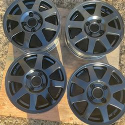 15 inch 4x100 honda rims wheels black
