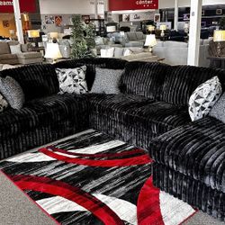 Full price is $2,479. $10 is Down Payment with Acima Financing Approval. No credit needed. Midnight Madness Onyx 4 Piece Sectional by Ashley Furniture