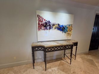 Marble top metal table