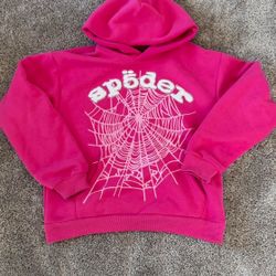 Pink Sp5der Rhinestone hoodie 