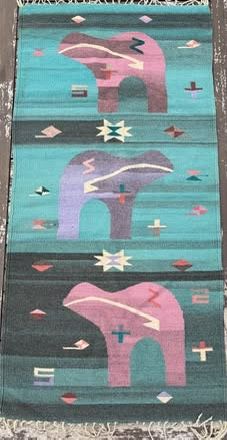 Vintage Kilim Textile with Animals
