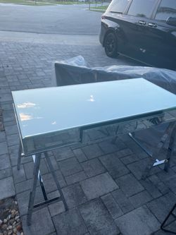 Glass desk