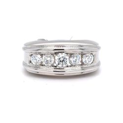 925 Sterling Silver Lab Diamond Band Ring 5.80g 1CTW Size 10 216114/9