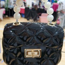 Mini Black Jelly Purse 