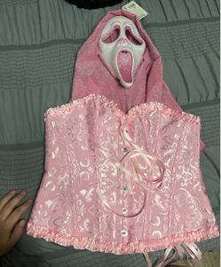 Pink ghost face