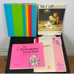 Vintage Learn How to Sew Bundle (3 Books & 1 Pattern)