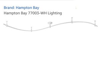 Hampton Bay 77003-WH 10 ft. White flex track Lighting starter kit