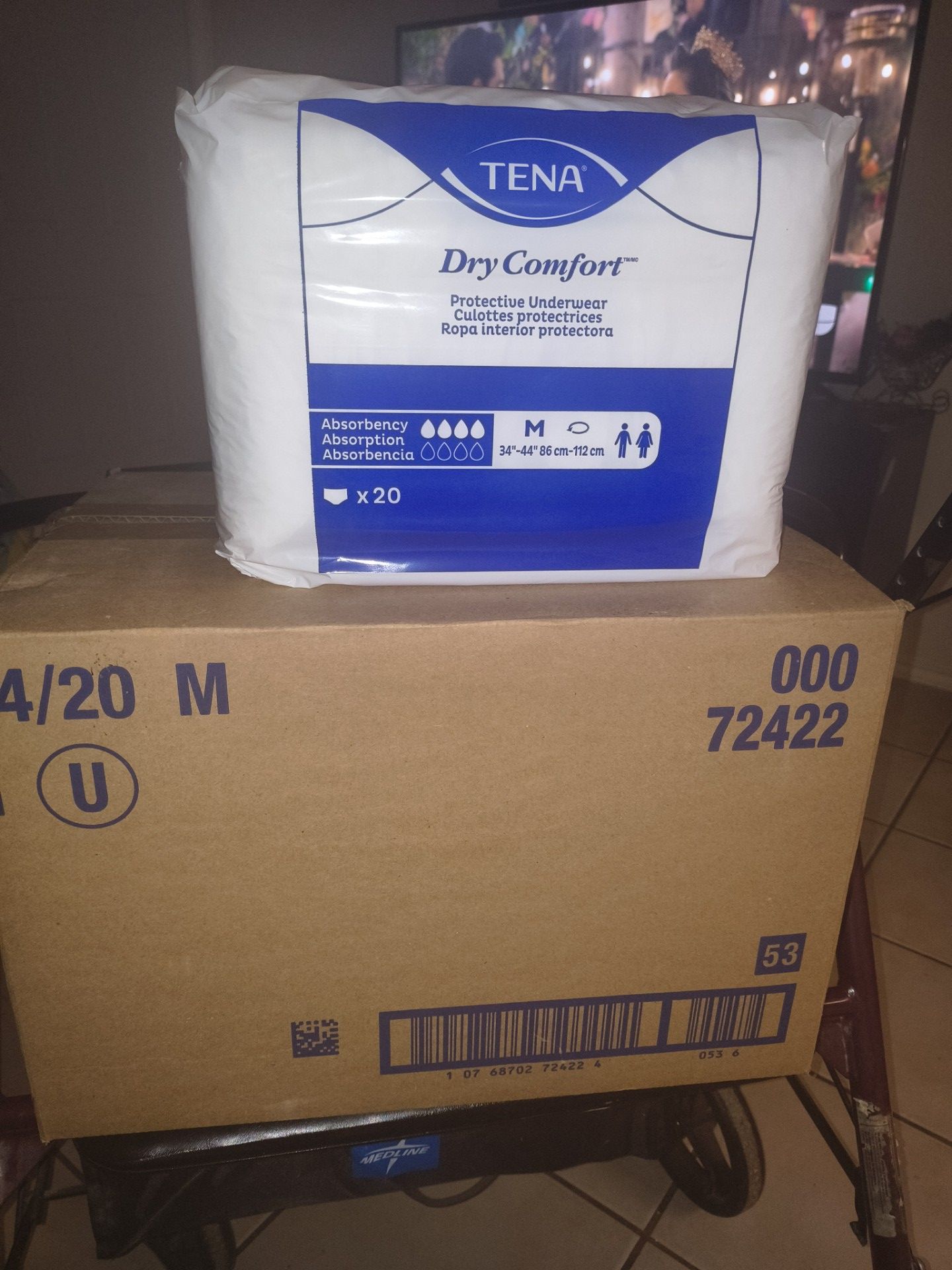 Caja de pañales adulto de calzon talla M