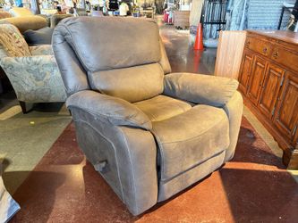 Manual Reclining Rocker in Stone Washed Grey