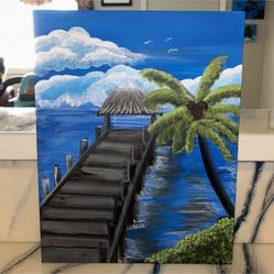 Homemade Beach Painting