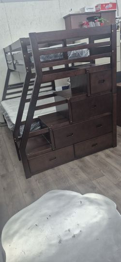 Twin & Full Bunk Bed All Wood - New Furniture