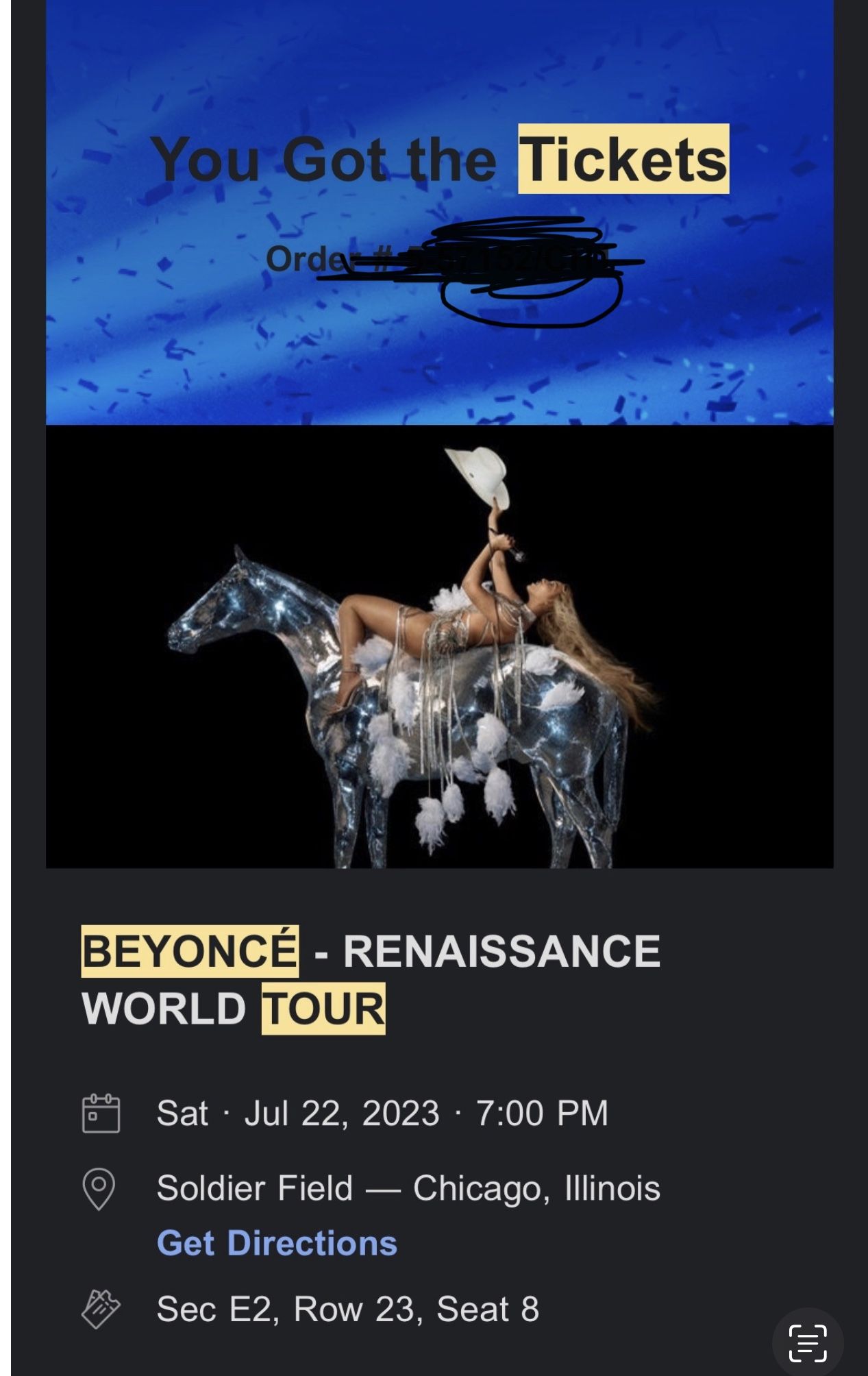 Beyoncé Ticket