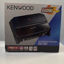 Kenwood 2 Channel Bass Amplifier 500 Watts Max Brand New 