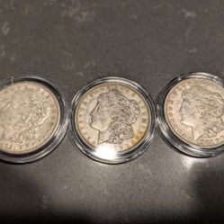 1921 PDS Morgan Silver Dollar Set With Case