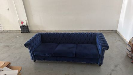 Blue Velvet Couch