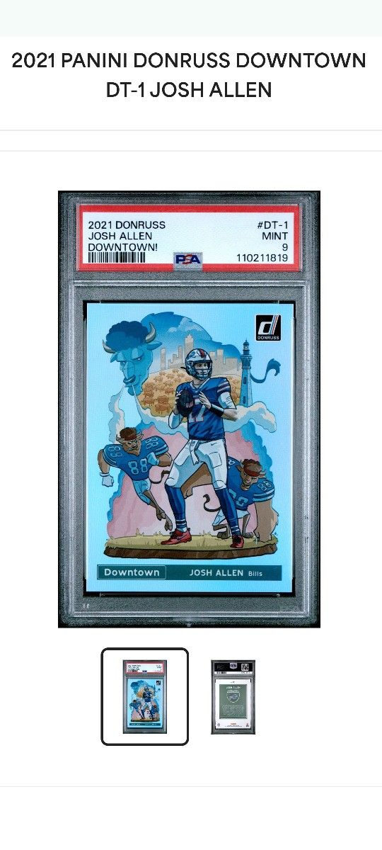 Josh Allen 2021 Donruss Downtown DT-1 PSA-9