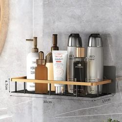 Bathroom Shelves No-drill Corner Shelf Wall-mounted Shower Storage Rack  Holder Toilet Organizer Bathroom Accessories