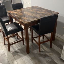 High Top Dining Table With 4 Chairs 