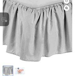 American Baby Gray Crib Bed Skirt