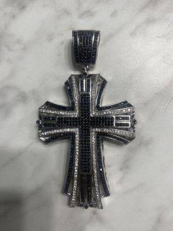 Black and white lab Diamond cross￼