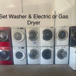 Set Washer & Electric Or Gas Dryer (Different Brand And Prices)
