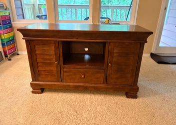 Rustic Solid Wood TV Stand & Storage Console