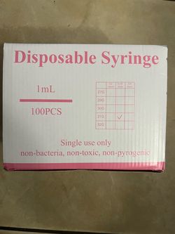 Pink Disposable Insulin Syringes 1ml