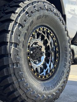 KMC KM445” Triple Chrome Black Beadlock Ring, 8 Lug Applications Available To Order