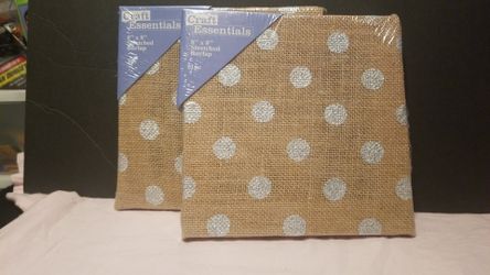 CRAFT ESSENTIALS 8''X8" STRETCHED BURLAP 2 PCS.