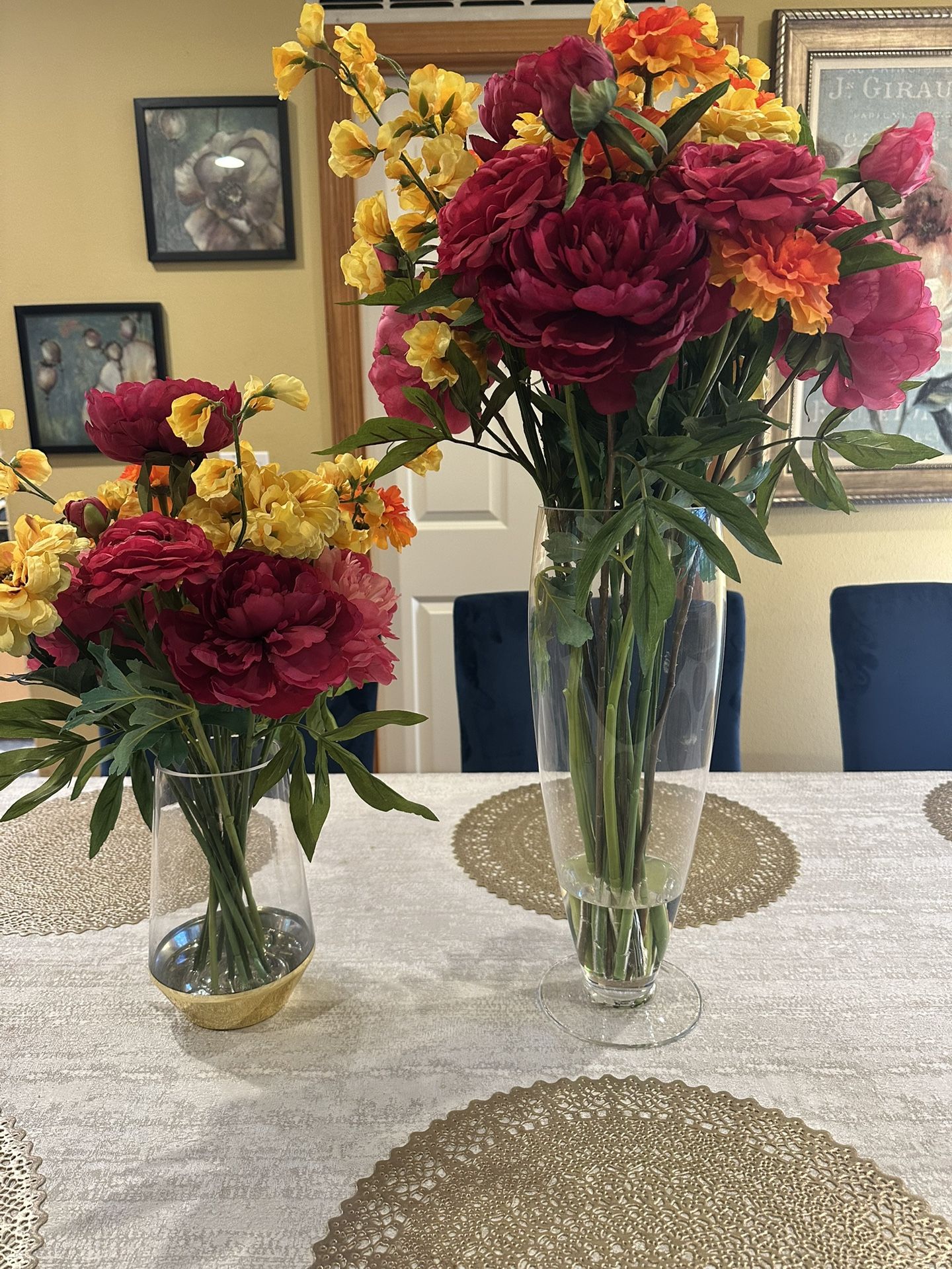 Elegant Artificial Luxury Flower Arrangements – Set of 2