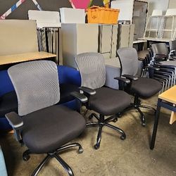 QTY.3  EXTRA WIDE BASE 24" MESH BACK OFFICE CHAIR **EACH**

