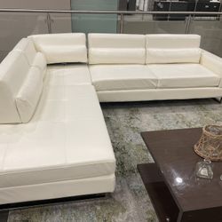 White Micro Sectional 