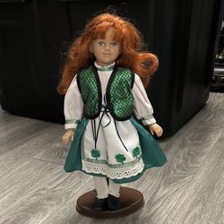 Irish Dancing Collectible Doll with Green Dress