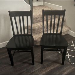 Dark Wood Chairs (2)