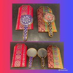 Sealing Wax Made Decorative Mirrors & Protective Pouches  (See Description), $20 Each OR $30 BOTH 