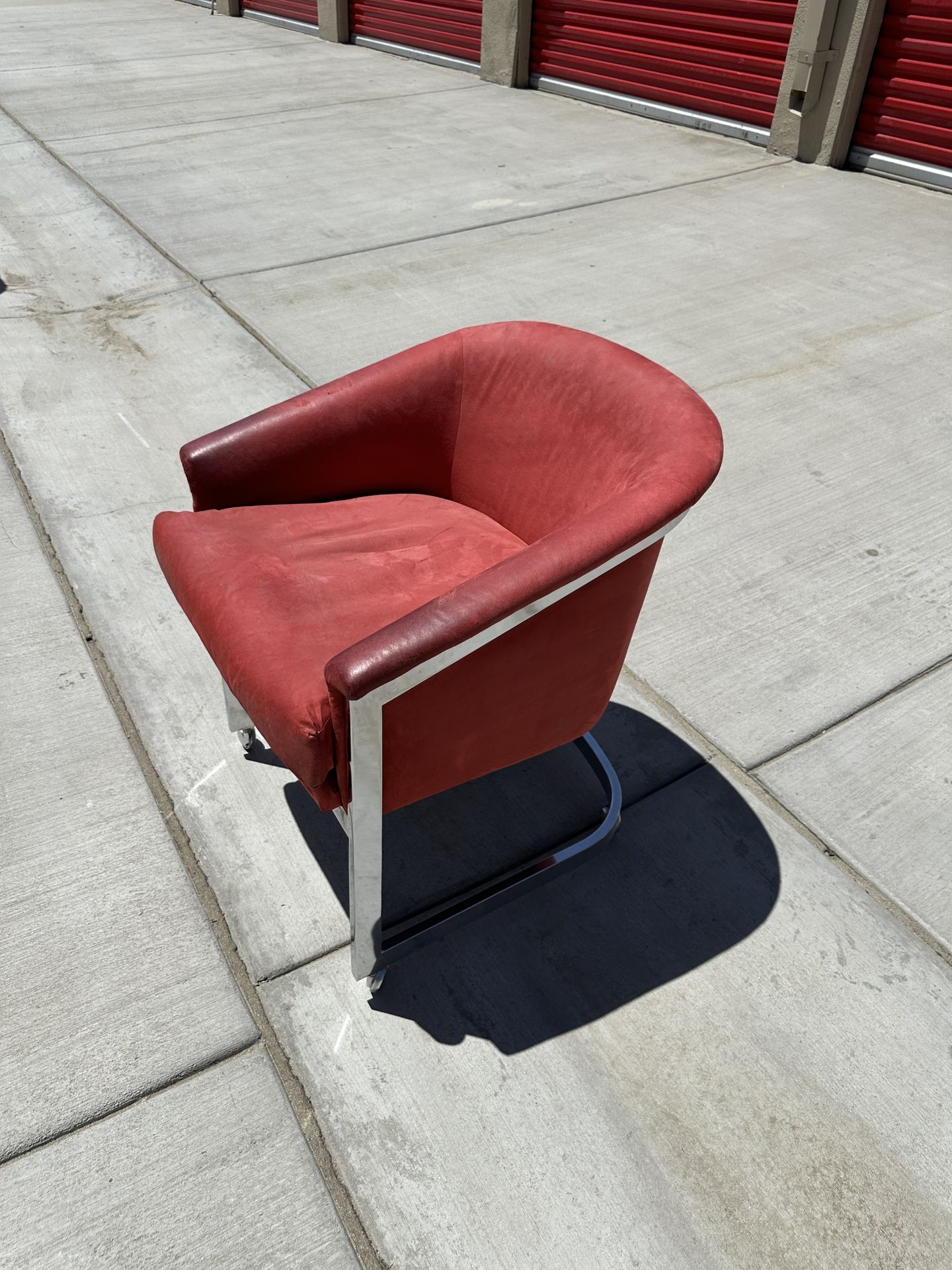 Vintage 70s MCM Chrome Chair 80s Postmodern