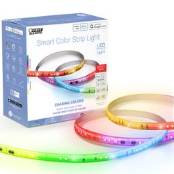 Feit Electric 16FT Ultrathin RGBW Color Chasing LED Light Strip Wi-Fi Alexa Google Retail $39.00