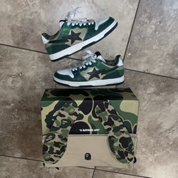 BAPE By A Bathing Ape Sk8 Sta #2 ABC Camo - Green  Size 8 - OG All