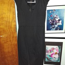 Sleeveless V Neck Black Maxi Dress 