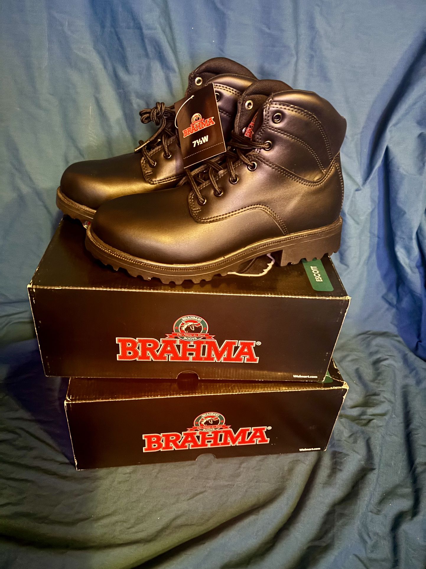 NEW Brahma Men's Escott Wide Width 6" Soft Toe Work Boots Size 7.5