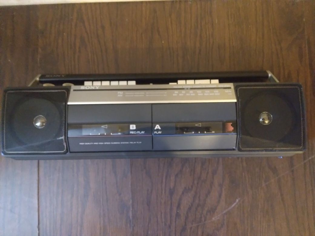 Vintage 80s Double Cassette Boombox Sony