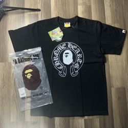 Black Chrome Hearts Bape Tee