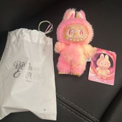 Authentic Big Into Energy Labubu Pink/orange