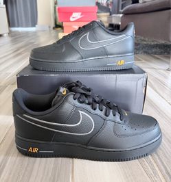 Men's Nike Air Force 1 '07 SE Shoes - Black Laser Orange - Size 9, 11