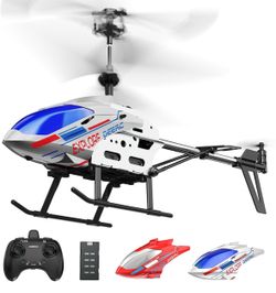 DEERC Remote Control Helicopter, 3.5 CH Altitude Hold RC Helicopters w/Gyro for Beginner, 2 Shells LED Light One Key Take Off/Landing, 2.4GHz Aircraft